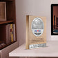 Customized Wooden Memento with Metal Logo & Matter Printed For Corporate Gifting