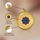 Diviniti 24K Gold Plated Ram Ji & Yantra 28MM Double Sided Pendant For Men, Women & Kids