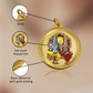 Diviniti 24K Gold Plated Ram Sita & Hanuman Ji 22MM Double Sided Pendant For Men, Women & Kids