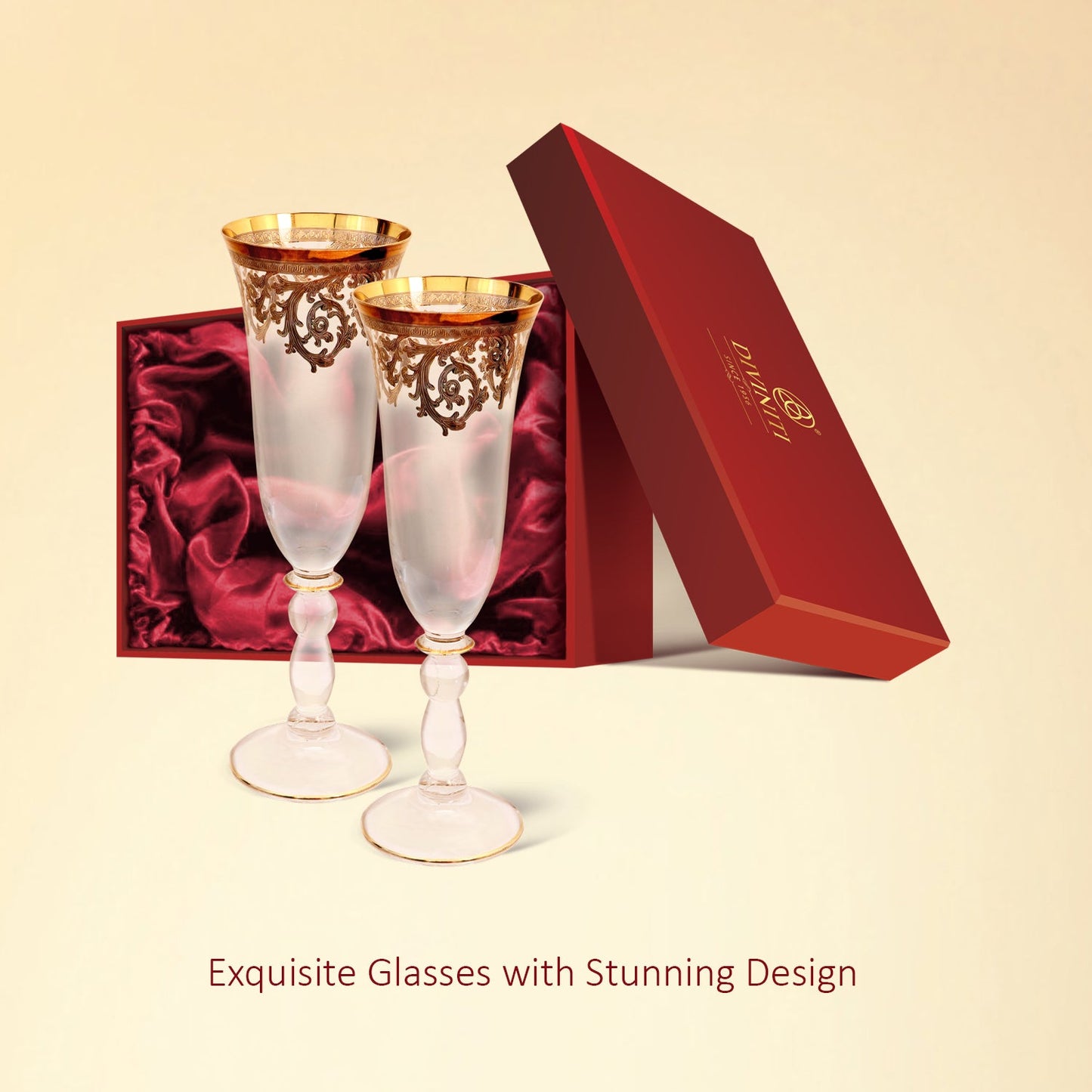 Diviniti Crystal Wine Glasses For Wedding Anniversary Gift