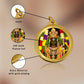 Diviniti 24K Gold Plated Ram Ji & Jai Shri Ram 28MM Double Sided Pendant For Men, Women & Kids