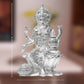 Diviniti 999 Silver Plated Lakshmi Mata Idol for Home Decor Showpiece (8X5.5CM)