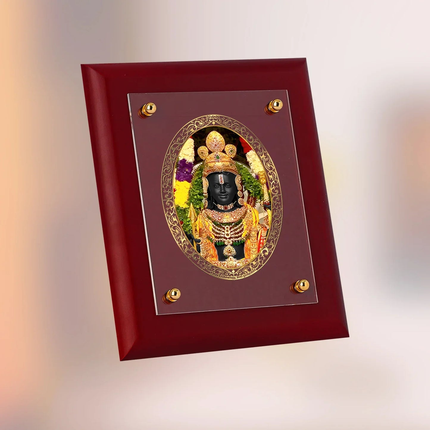 Diviniti 24K Gold Plated MDF Photo Frame For Home Decor, Table Tops, Puja Room, Gift