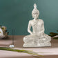 Diviniti 999 Silver Plated Buddha Idol for Home Decor Showpiece (19 X 13 CM)