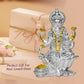 Diviniti 999 Silver Plated Lakshmi Mata Idol for Home Decor Showpiece (17X12CM)