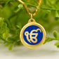 Diviniti 24K Gold Plated Khanda Sahib & Ek Onkar 22MM Double Sided Pendant For Men, Women & Kids