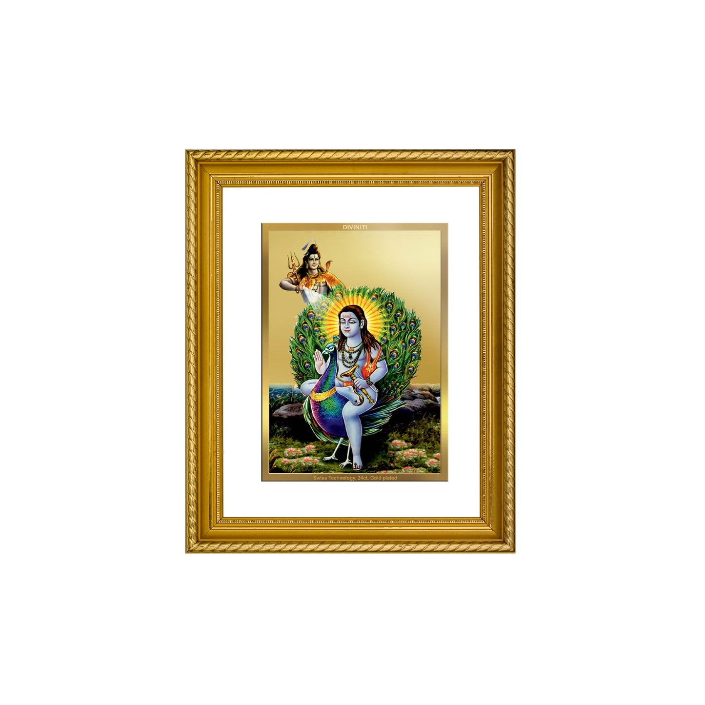 DIVINITI Baba Balak Nath Gold Plated Wall Photo Frame, Table Decor| DG Frame 056 Size 2.5 and 24K Gold Plated Foil (28 CM X 23 CM)