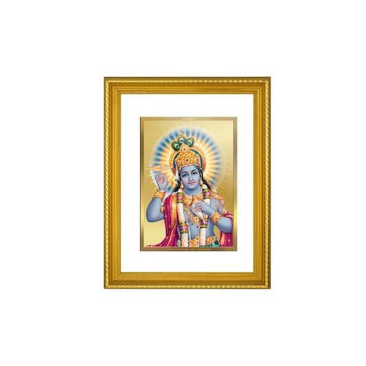 DIVINITI Vishnu Gold Plated Wall Photo Frame, Table Decor| DG Frame 056 Size 3 and 24K Gold Plated Foil (32.5 CM X 25.5 CM)