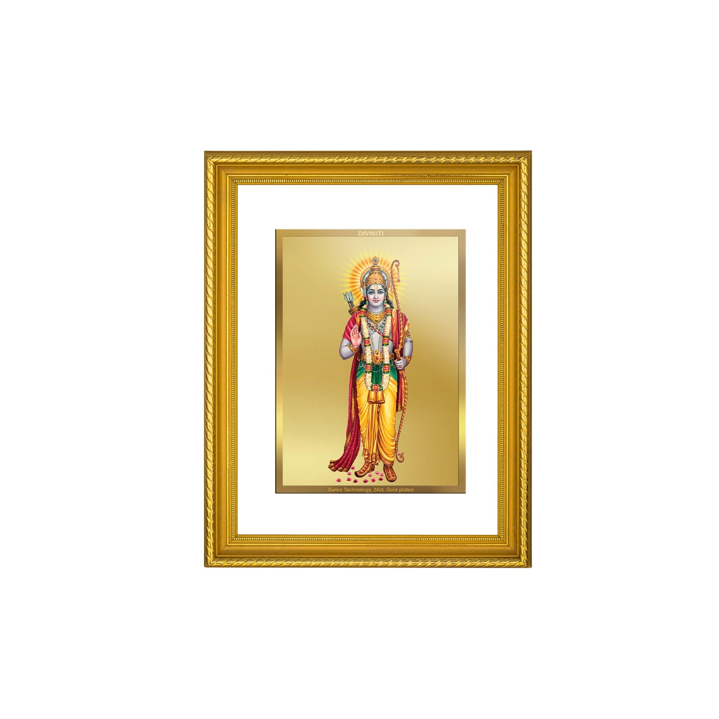 DIVINITI Ram Gold Plated Wall Photo Frame, Table Decor| DG Frame 056 Size 3 and 24K Gold Plated Foil (32.5 CM X 25.5 CM)