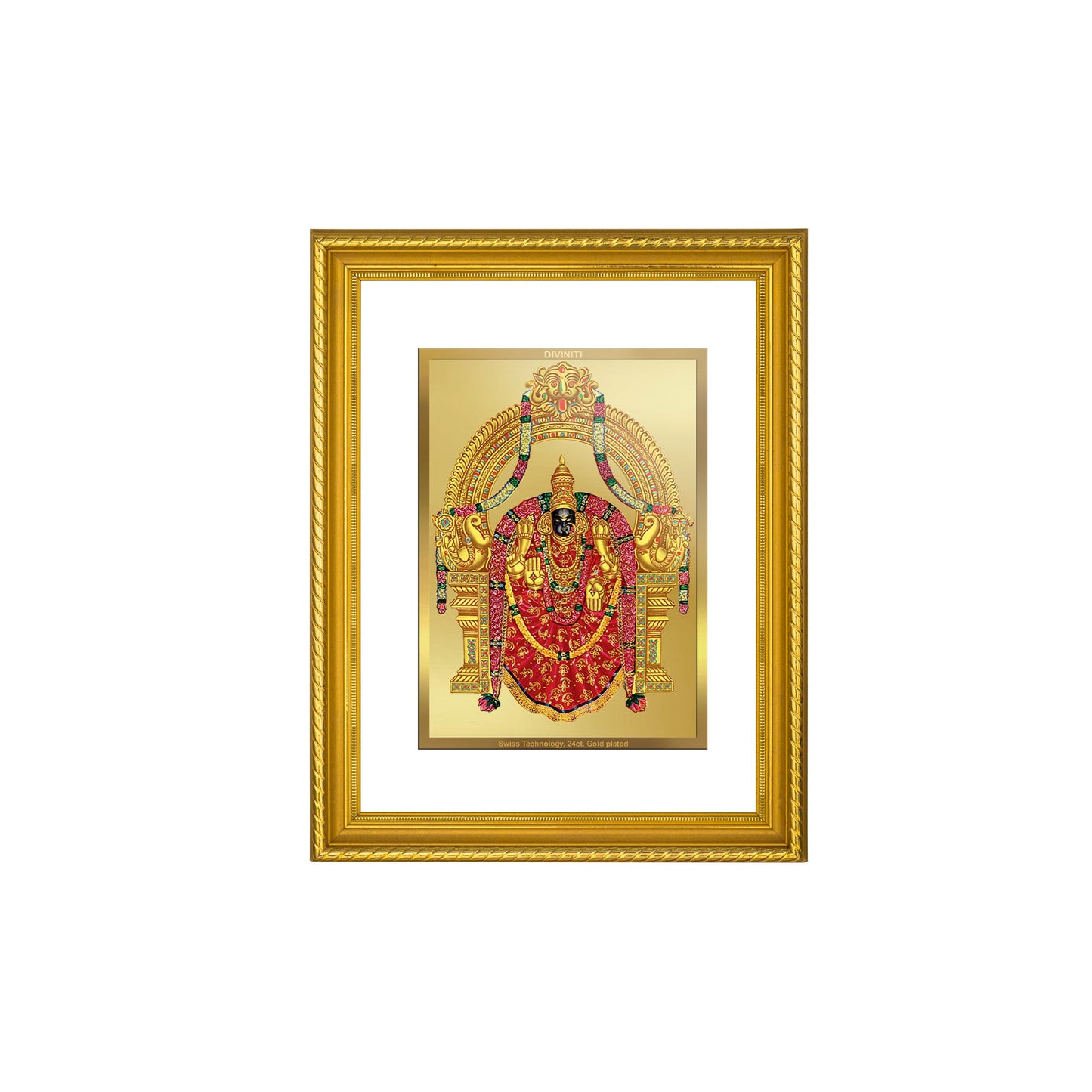 DIVINITI Padmavati Gold Plated Wall Photo Frame, Table Decor| DG Frame 056 Size 3 and 24K Gold Plated Foil (32.5 CM X 25.5 CM)