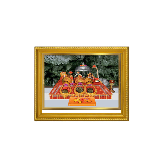 DIVINITI Mata Ka Darbar Gold Plated Wall Photo Frame, Table Decor| DG Frame 056 Size 3 and 24K Gold Plated Foil (32.5 CM X 25.5 CM)