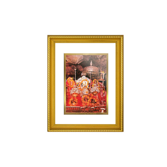 DIVINITI Mata Ka Darbar Gold Plated Wall Photo Frame, Table Decor| DG Frame 056 Size 3 and 24K Gold Plated Foil (32.5 CM X 25.5 CM)