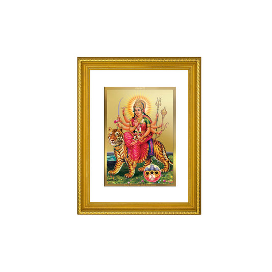 DIVINITI Durga Gold Plated Wall Photo Frame, Table Decor| DG Frame 056 Size 3 and 24K Gold Plated Foil (32.5 CM X 25.5 CM)