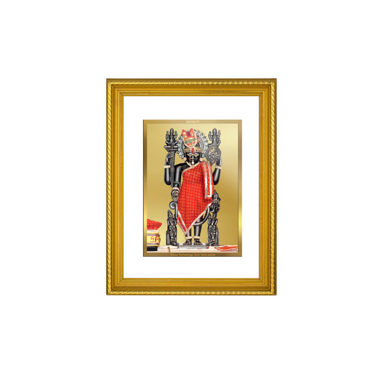 DIVINITI Dwarkadhish Gold Plated Wall Photo Frame, Table Decor| DG Frame 056 Size 3 and 24K Gold Plated Foil (32.5 CM X 25.5 CM)