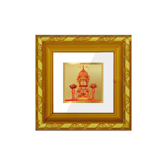 DIVINITI 24K Gold Plated Rani Sati Photo Frame For Home Decoration, Table, Gift (10.8 X 10.8 CM)