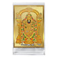 Diviniti 24K Gold Plated Tirupati Balaji Frame For Car Dashboard, Home Decor, Table Top, Puja, Gift (11 x 6.8 CM)