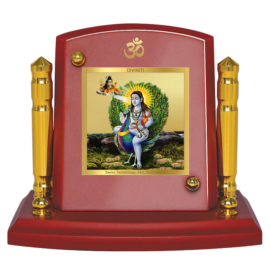 Diviniti 24K Gold Plated Baba Balak Nath For Car Dashboard, Home Decor, Gift (7 x 9 CM)