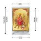 Diviniti 24K Gold Plated Siddhidatri Mata Frame For Car Dashboard, Home Decor, Puja Room (11 x 6.8 CM)