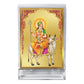 Diviniti 24K Gold Plated Shailputri Mata Frame For Car Dashboard, Home Decor, Puja Room (11 x 6.8 CM)