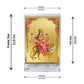 Diviniti 24K Gold Plated Kushmanda Mata Frame For Car Dashboard, Home Decor, Puja, Festival Gift (11 x 6.8 CM)