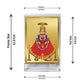 Diviniti 24K Gold Plated Khatu Shyam Frame For Car Dashboard, Home Decor, Table, Worship (11 x 6.8 CM)