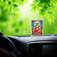 Diviniti 24K Gold Plated Gayatri Mata Frame For Car Dashboard, Home Decor, Puja, Festival Gift (11 x 6.8 CM)