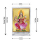 Diviniti 24K Gold Plated Dhan Lakshmi Frame For Car Dashboard, Home Decor, Table Top, Puja, Gift (11 x 6.8 CM)