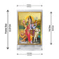 Diviniti 24K Gold Plated Ardhnarishwar Frame For Car Dashboard, Home Decor, Table Top, Gift, Puja (11 x 6.8 CM)