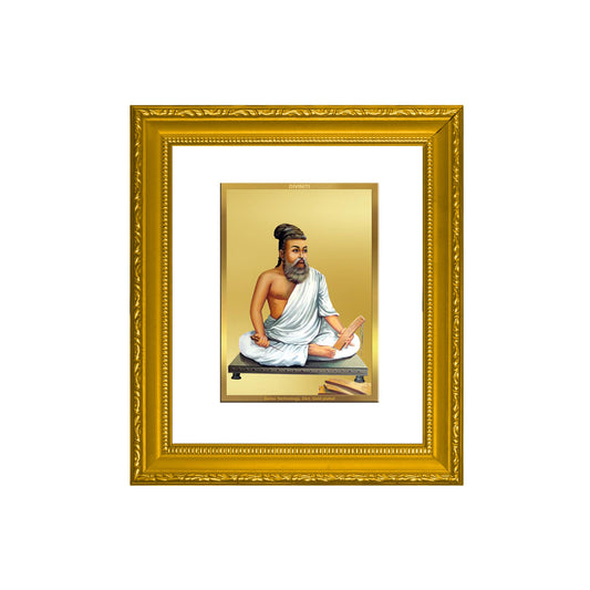 DIVINITI Thiruvalluvar Gold Plated Wall Photo Frame| DG Frame 101 SIZE 1 Wall Photo Frame and 24K Gold Plated Foil| Religious Photo Frame Idol For Prayer, Gifts Items (15CMX13CM)