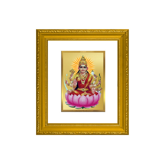 DIVINITI Veer Laxmi Gold Plated Wall Photo Frame| DG Frame 101 Size 1 Wall Photo Frame and 24K Gold Plated Foil| Religious Photo Frame Idol For Prayer, Gifts Items (15CMX13CM)