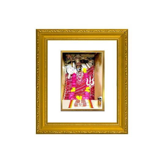 DIVINITI Oriya Mata Gold Plated Wall Photo Frame| DG Frame 101 Size 1 Wall Photo Frame and 24K Gold Plated Foil| Religious Photo Frame Idol For Prayer, Gifts Items (15CMX13CM)