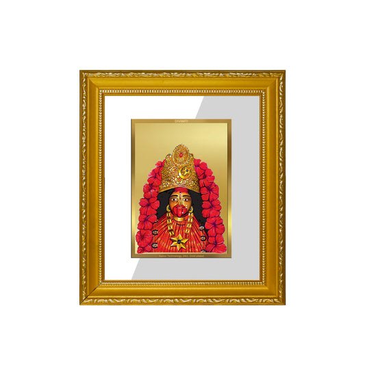 DIVINITI Maa Tara Gold Plated Wall Photo Frame| DG Frame 101 SIZE 1 Wall Photo Frame and 24K Gold Plated Foil| Religious Photo Frame Idol For Prayer, Gifts Items (15CMX13CM)