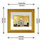 DIVINITI Taj Mahal Gold Plated Wall Photo Frame| DG Frame 101 SIZE 1 Wall Photo Frame and 24K Gold Plated Foil| Religious Photo Frame Idol For Prayer, Gifts Items (15CMX13CM)