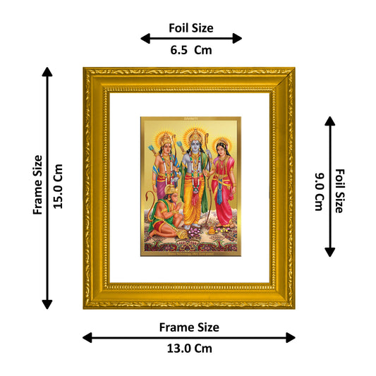 DIVINITI Ram Darbar Gold Plated Wall Photo Frame| DG Frame 101 Size 1 Wall Photo Frame and 24K Gold Plated Foil| Religious Photo Frame Idol For Prayer, Gifts Items (15CMX13CM)