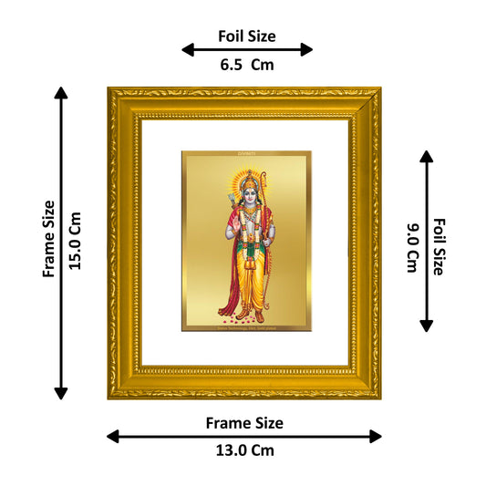 DIVINITI Ram-1 Gold Plated Wall Photo Frame| DG Frame 101 Size 1 Wall Photo Frame and 24K Gold Plated Foil| Religious Photo Frame Idol For Prayer, Gifts Items (15CMX13CM)