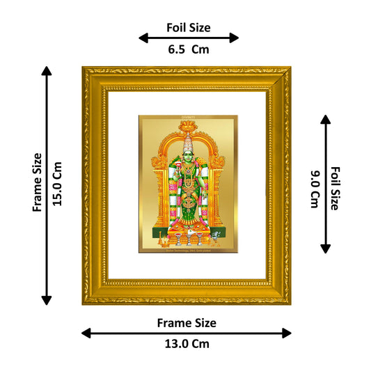 DIVINITI Meenakshi Gold Plated Wall Photo Frame| DG Frame 101 Wall Photo Frame and 24K Gold Plated Foil| Religious Photo Frame Idol For Prayer, Gifts Items (15.5CMX13.5CM)