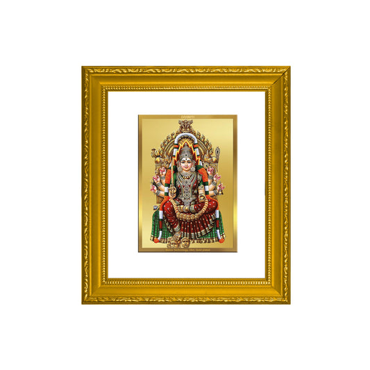 DIVINITI Samayapuram Mariamman Gold Plated Wall Photo Frame| DG Frame 101 Wall Photo Frame and 24K Gold Plated Foil| Religious Photo Frame Idol For Prayer, Gifts Items (15.5CMX13.5CM)