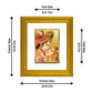 DIVINITI Krishna Gold Plated Wall Photo Frame| DG Frame 101 Wall Photo Frame and 24K Gold Plated Foil| Religious Photo Frame Idol For Prayer, Gifts Items (15.5CMX13.5CM)