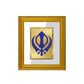 DIVINITI Khanda Sahib Gold Plated Wall Photo Frame| DG Frame 101 Wall Photo Frame and 24K Gold Plated Foil| Religious Photo Frame Idol For Prayer, Gifts Items (15.5CMX13.5CM)