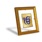 DIVINITI Ik Onkar Gold Plated Wall Photo Frame| DG Frame 101 Wall Photo Frame and 24K Gold Plated Foil| Religious Photo Frame Idol For Prayer, Gifts Items (15.5CMX13.5CM)