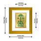 DIVINITI Allah Gold Plated Wall Photo Frame| DG Frame 101 Wall Photo Frame and 24K Gold Plated Foil| Religious Photo Frame Idol For Prayer, Gifts Items (15.5CMX13.5CM)