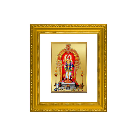 DIVINITI Raja Alangaram Gold Plated Wall Photo Frame| DG Frame 101 Wall Photo Frame and 24K Gold Plated Foil| Religious Photo Frame Idol For Prayer, Gifts Items (15.5CMX13.5CM)