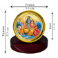 Diviniti 24K Gold Plated Shiv Parivar Frame For Car Dashboard, Home Decor, Table, Puja (5.5 x 5.0 CM)