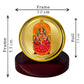 Diviniti 24K Gold Plated Sharda Mata Frame For Car Dashboard, Table Top, Puja & Festival Gift (5.5 x 5.0 CM)