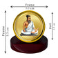 Diviniti 24K Gold Plated Thiruvalluvar Frame For Car Dashboard, Home Decor, Table Top, Gift (5.5 x 5.0 CM)