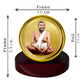 Diviniti 24K Gold Plated RamaKrishna Frame For Car Dashboard, Home Decor, Table Top, Gift (5.5 x 5.0 CM)