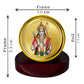 Diviniti 24K Gold Plated Lord Ram Frame For Car Dashboard, Home Decor, Table Top, Puja, Festival Gift (5.5 x 5.0 CM)