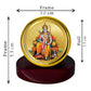 Diviniti 24K Gold Plated Lord Ram Frame For Car Dashboard, Home Decor, Puja & Festival Gift (5.5 x 5.0 CM)