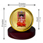 Diviniti 24K Gold Plated Raghvender Swami Frame For Car Dashboard, Home Decor, Table Top & Gift (5.5 x 5.0 CM)