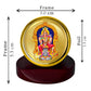 Diviniti 24K Gold Plated Karumariamman Frame For Car Dashboard, Home Decor, Prayer & Gift (5.5 x 5.0 CM)